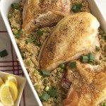 Thumbnail image for Chicken and Rice with Lemon, Peas, and Scallions