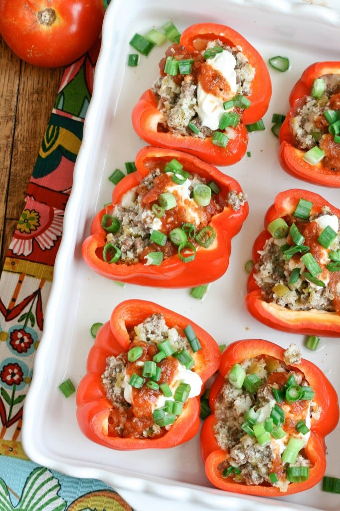 Southwestern Stuffed Bell Peppers via DeliciouslyOrganic.net