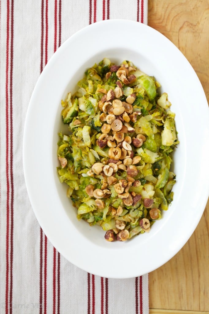 Brussels Sprouts with Lemon and Hazelnuts via DeliciouslyOrganic.net brussels sprouts