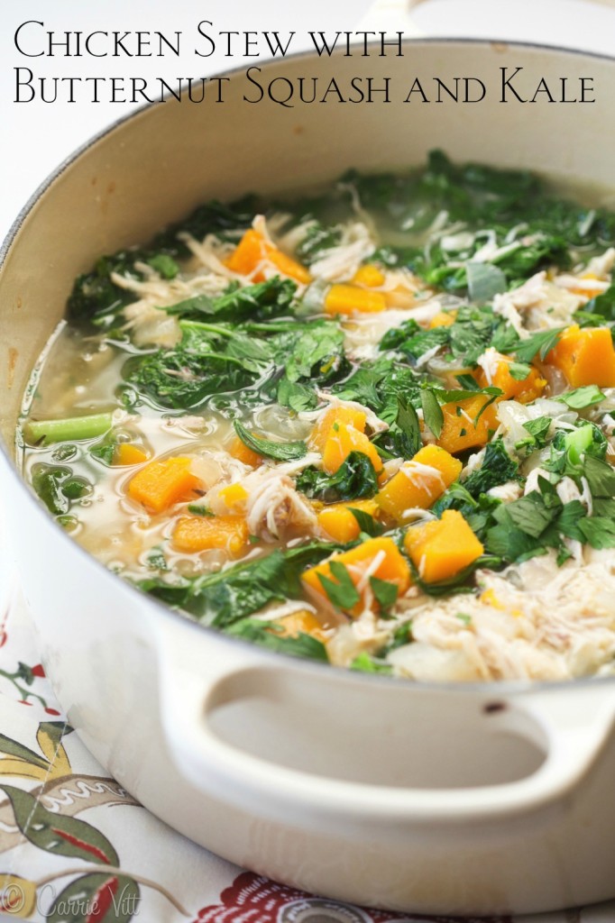 Chicken stew with butternut squash and kale is nutritious, filling and ...