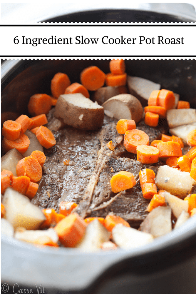 6 Ingredient Slow Cooker Pot Roast | DeliciouslyOrganic.net (grain free, paleo)