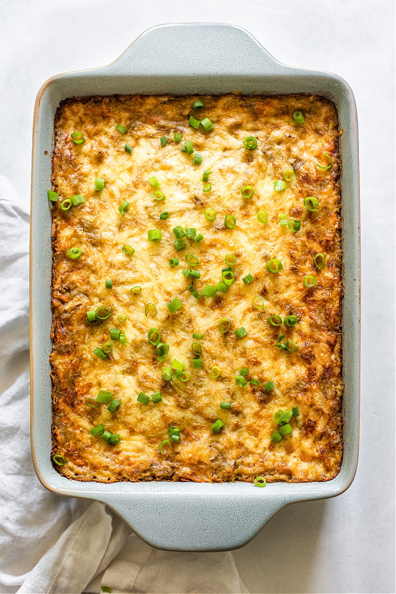 Homemade Cheesy Hashbrown Casserole (gluten-free)
