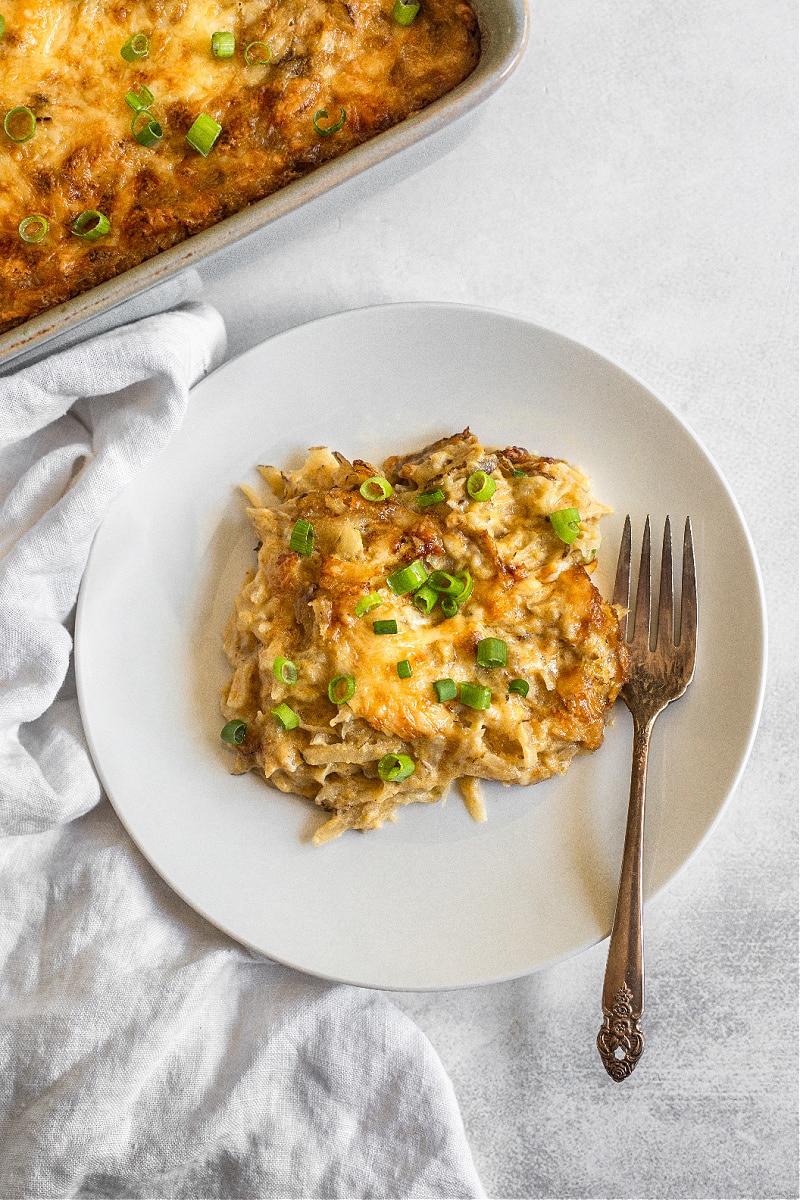 Homemade Cheesy Hashbrown Casserole (gluten-free)