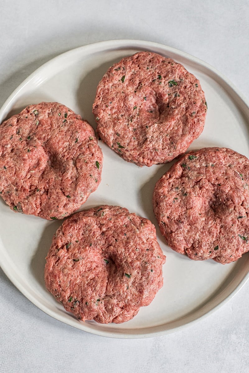 Grilled Hamburgers with Sour Cream and Herbs
