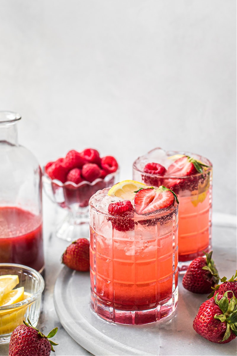 Strawberry and Raspberry Mocktail 