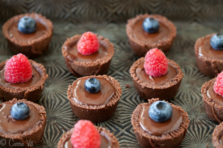 The filling of these fudgy chocolate tarts is just so incredibly fudgy and thick that it could suffice as a dessert all on its own.