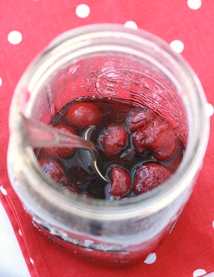 I just love cherries! And this chocolate almond mousse with boozy cherries is a great way to use them up!