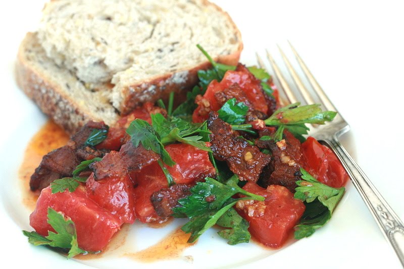 Tomato and Bacon Hash Deliciously Organic