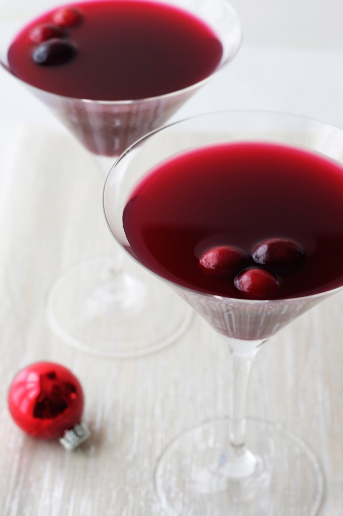 I like serving beautiful, festive cranberry-amaretto kisses because you can mix them a day ahead and then concentrate on enjoying your guests. Throw in a few floating cranberries and you've got the perfect holiday cocktail.