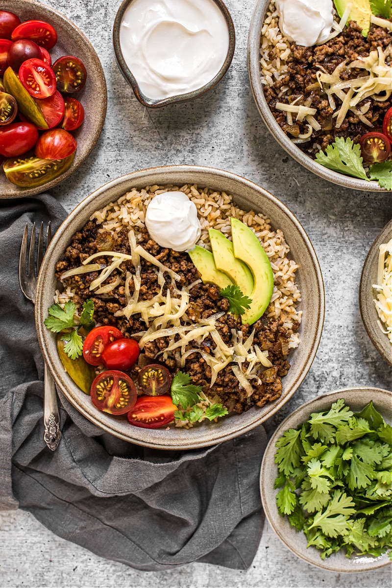 Taco Lunch Bowls - My Life After Dairy