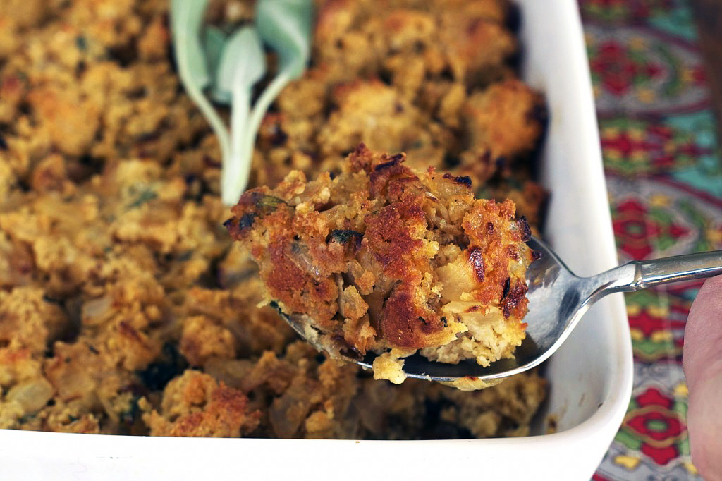 A Whole Foods Thanksgiving - Caramelized Onion and Cornbread Stuffing ...