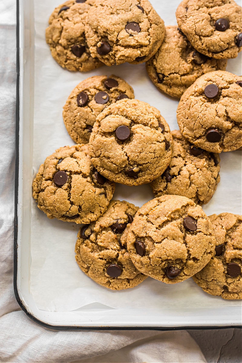 Gluten-Free Peanut Butter Chocolate Chip Cookies (Dairy-Free