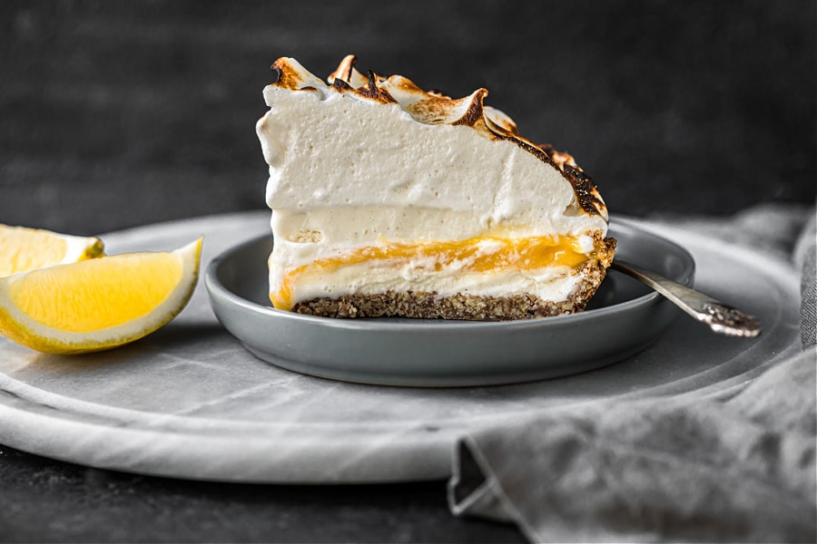 Lemon Meringue Ice Cream Pie 