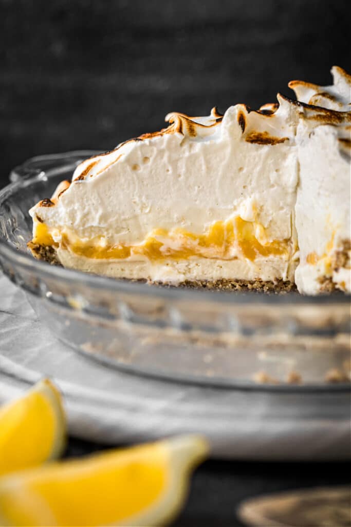 Lemon Meringue Ice Cream Pie 