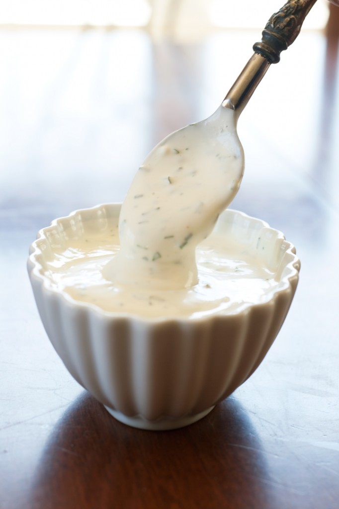 Homemade dressings are the easiest and best thing to start making when you switch to real food! And this homemade ranch dressing is soooo yummy!