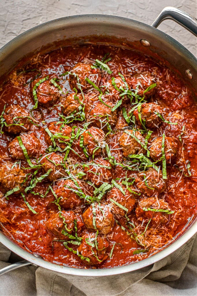 Homemade Meatballs with Marinara (grain-free)