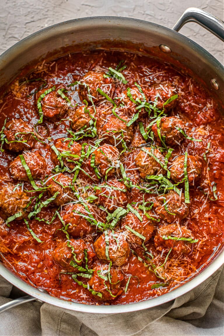 Homemade Meatballs with Marinara (grainfree)