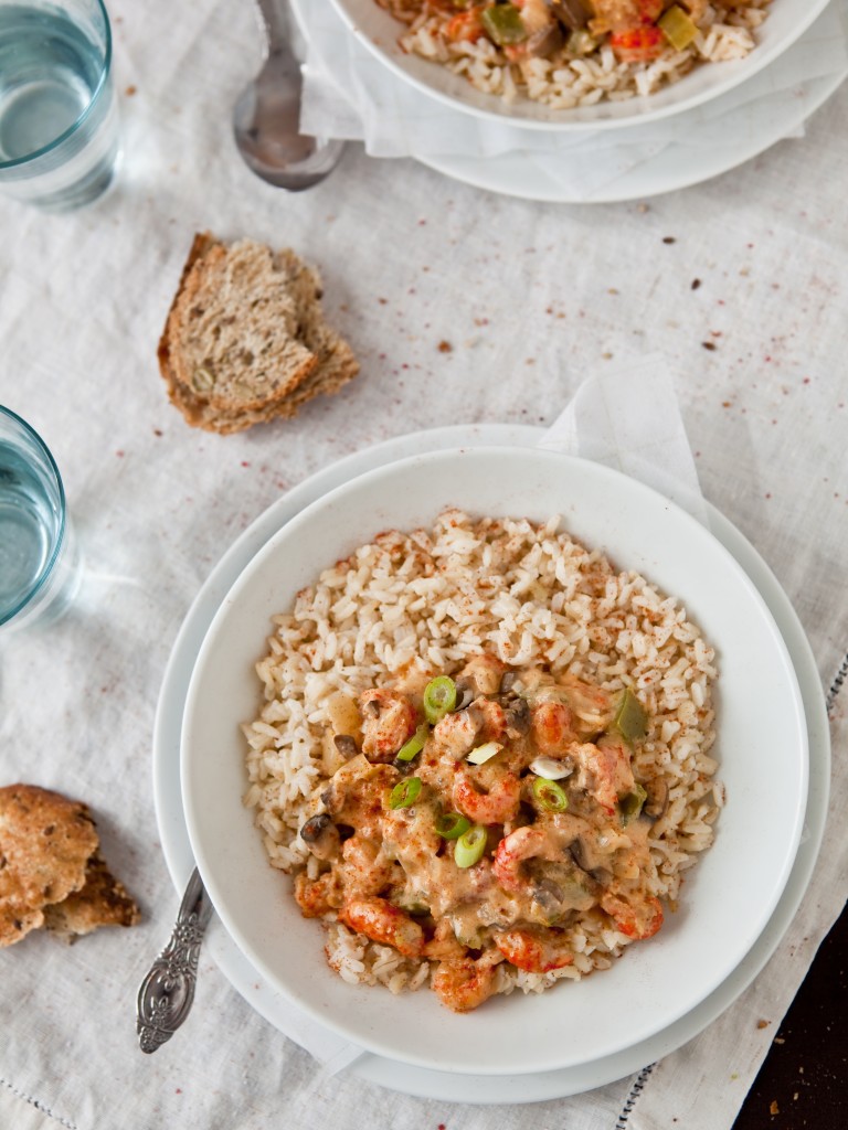 Crawfish etouffee is one my grandma's favorite meals! It's creamy and full of spices! Leave out the rice for a comforting grain free meal.