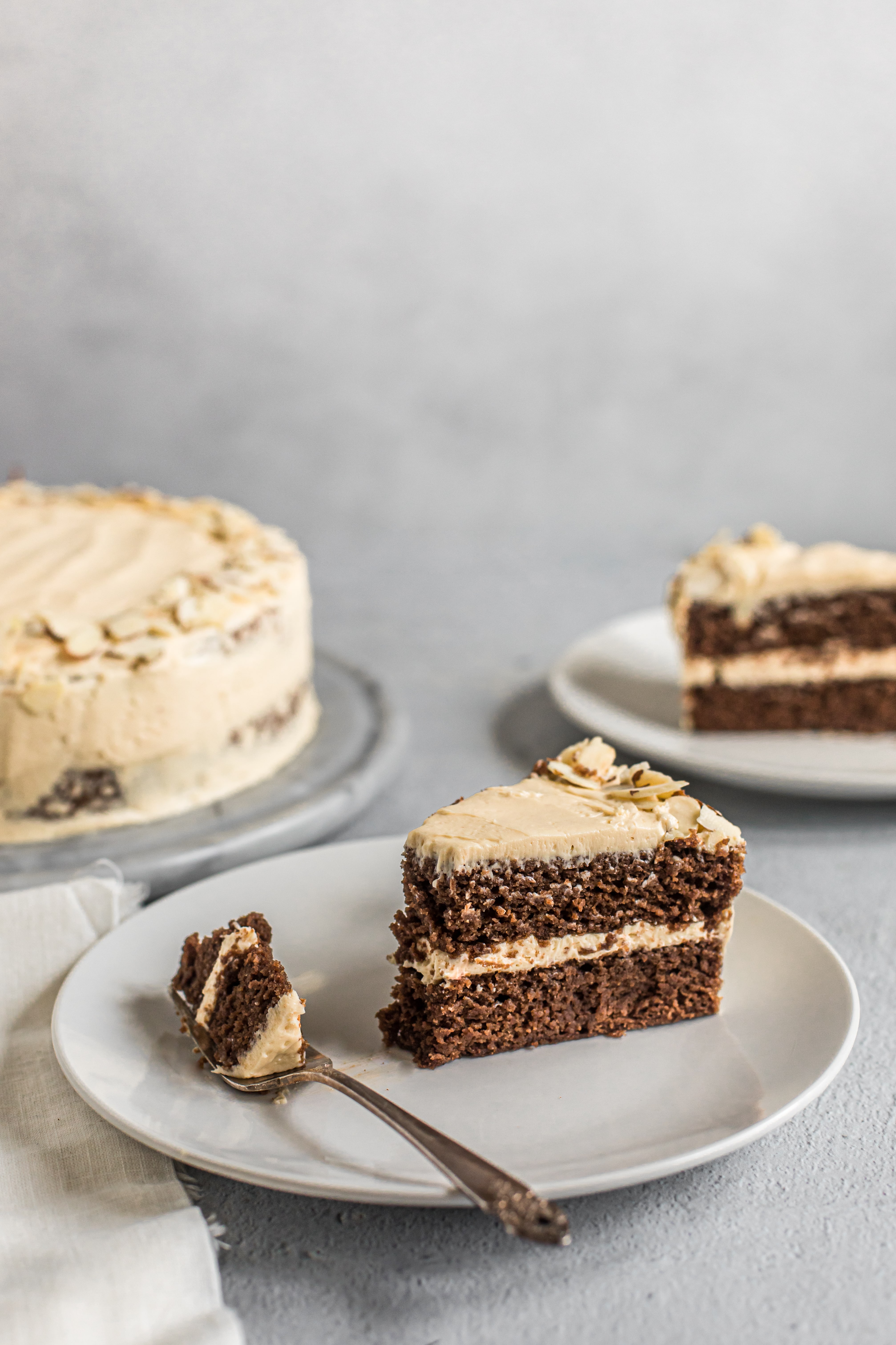 Almond Cake with Maple Buttercream