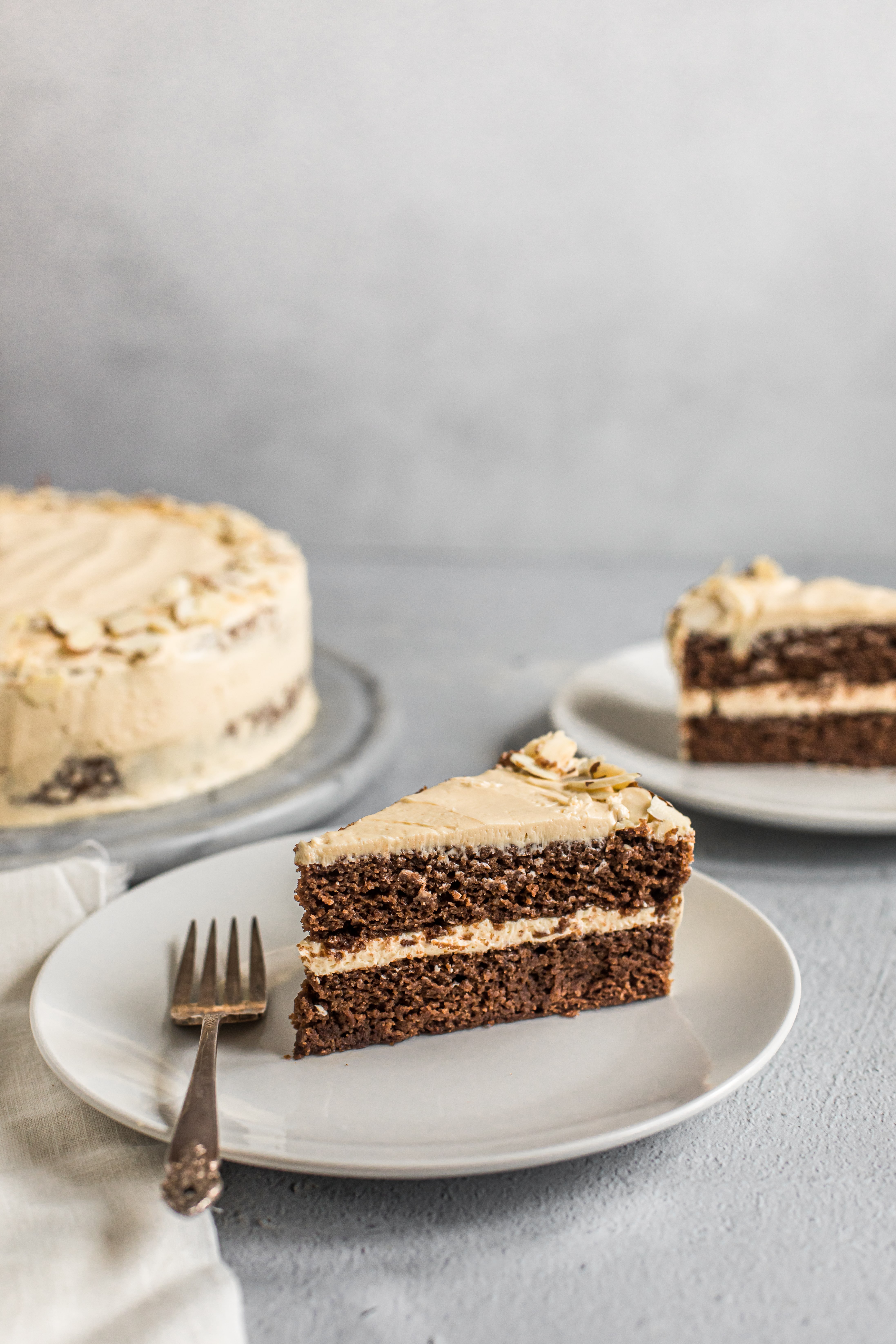 Almond Cake with Maple Buttercream