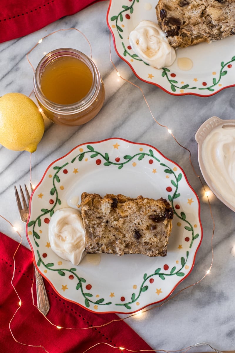 Bread Pudding with Chantilly Cream (Gluten- Free)