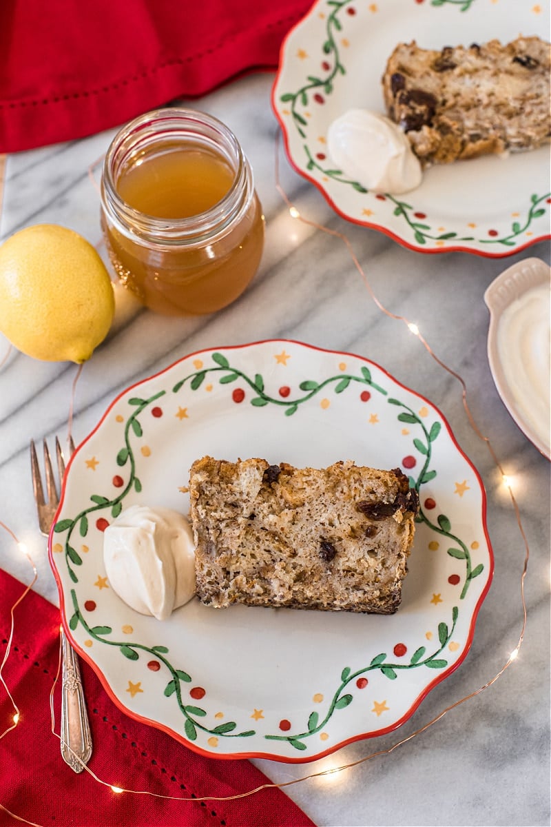 Bread Pudding with Chantilly Cream (Gluten- Free)