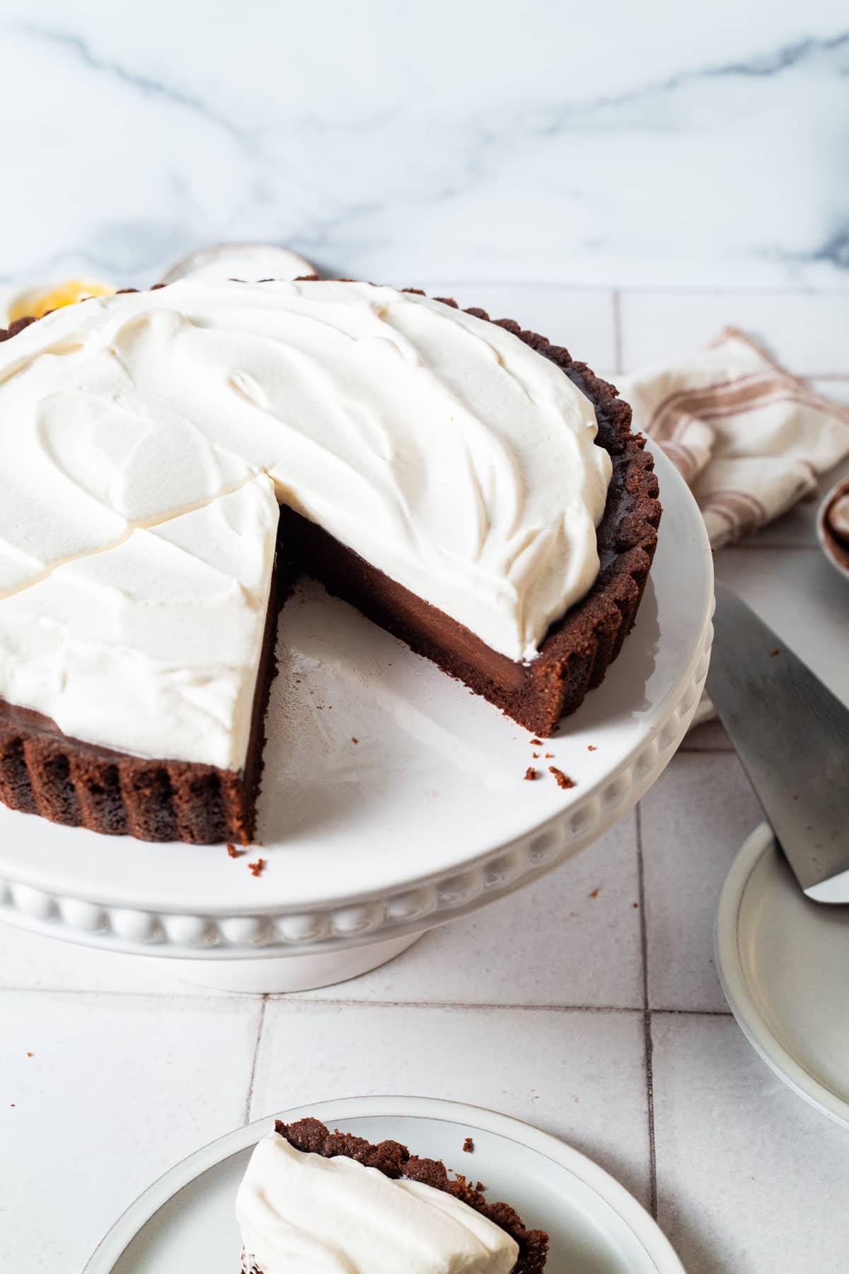 Dark Chocolate Cream Tart (Gluten-Free)