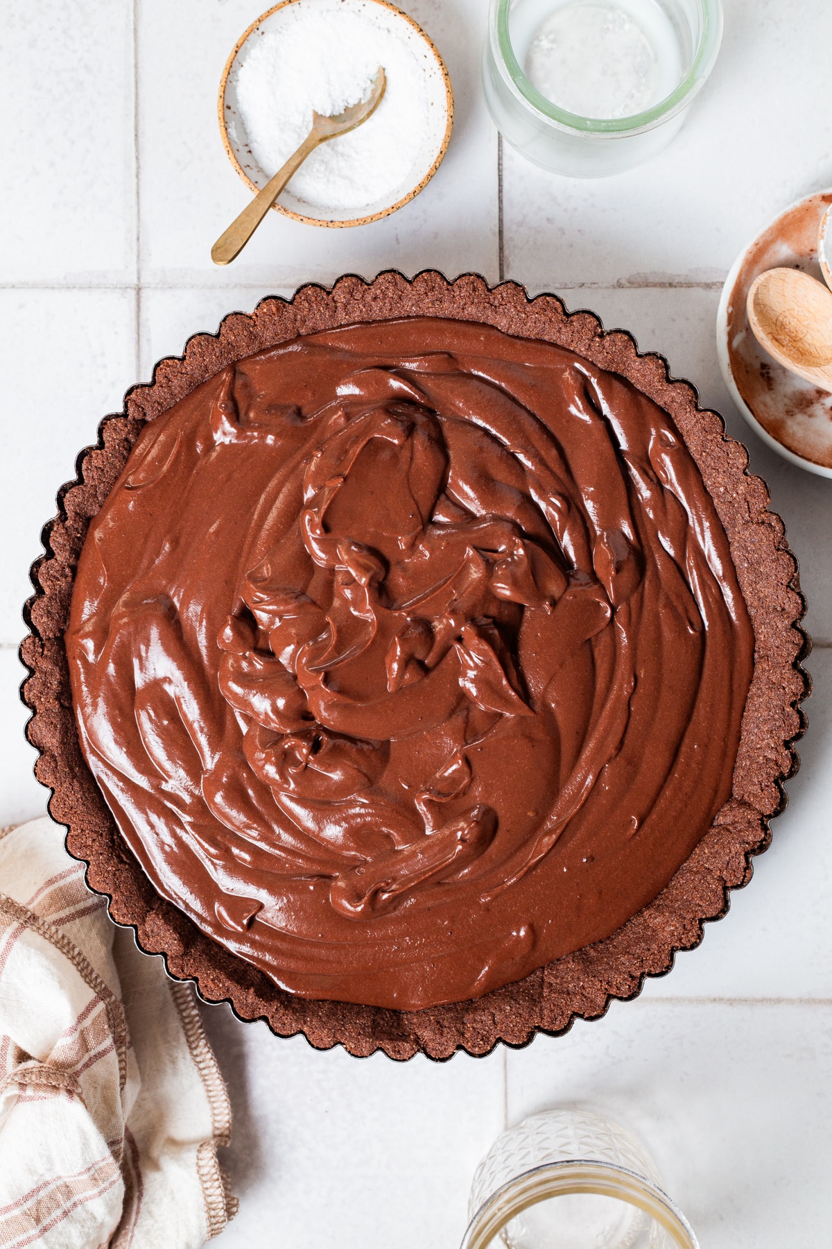 Dark Chocolate Cream Tart (Gluten-Free)