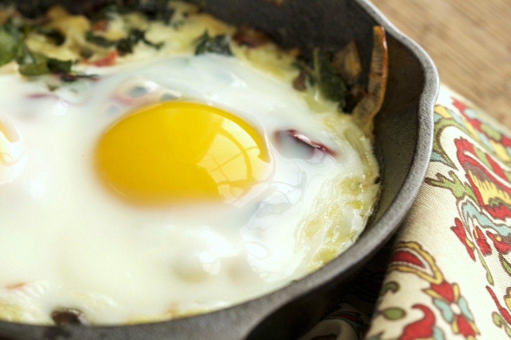 Creamed Kale and Eggs Deliciously Organic