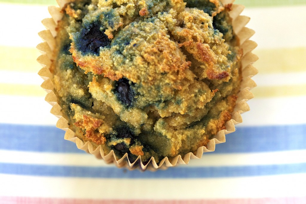 These grain free blueberry muffins are made with coconut flour. Perfect for those with nut allergies!