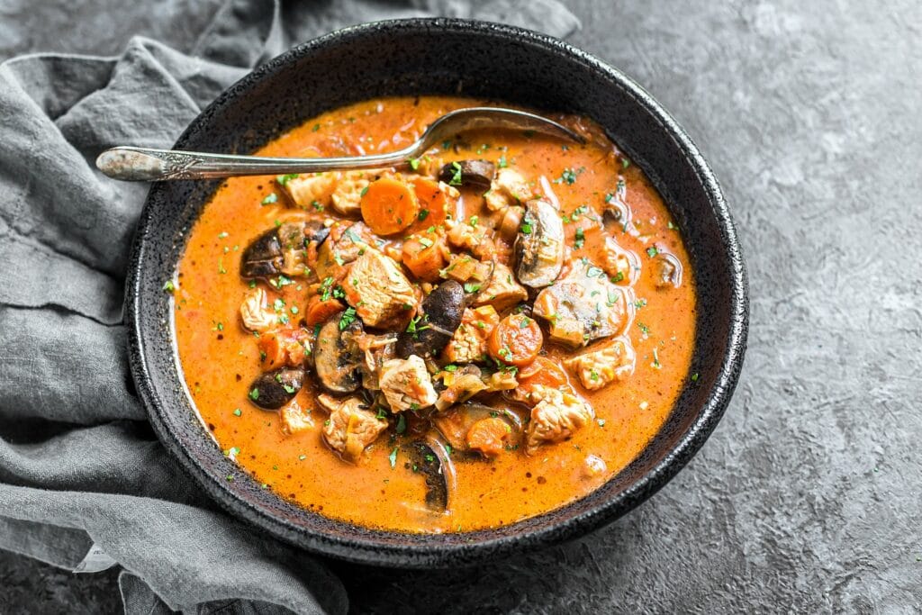 Creamy Chicken, Tomato and Vegetable Soup