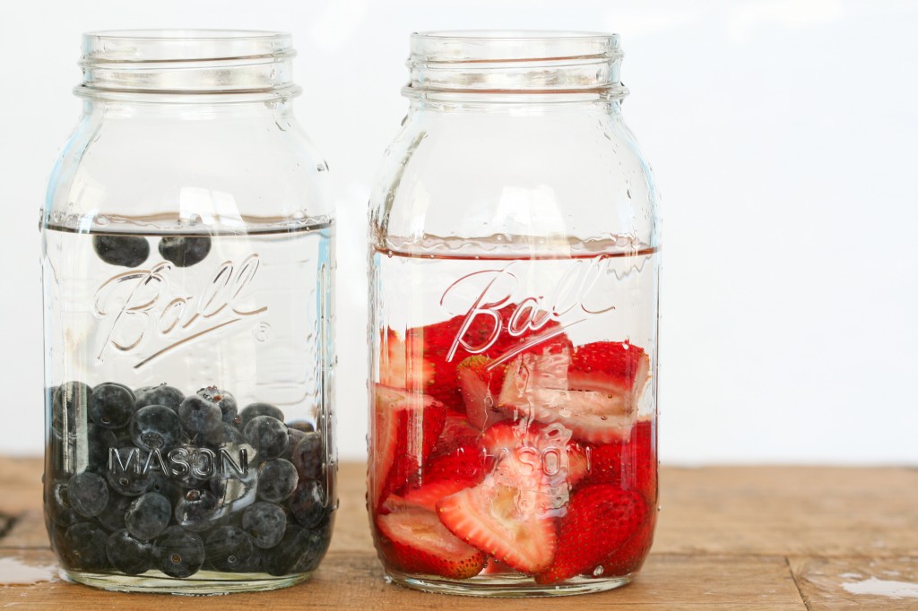 One of my favorite ways to preserve the flavors of summer is with infused vodka and other spirits. I generally use about 1 cup of fruit to 2 cups of spirits. You can increase this ratio if you like a stronger flavor.