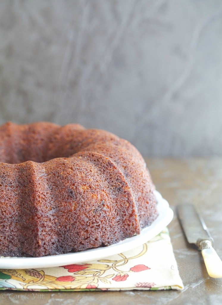 Almond flour, coconut flour, apples, coconut, butter, and spices all come together for one dynamite apple cake.