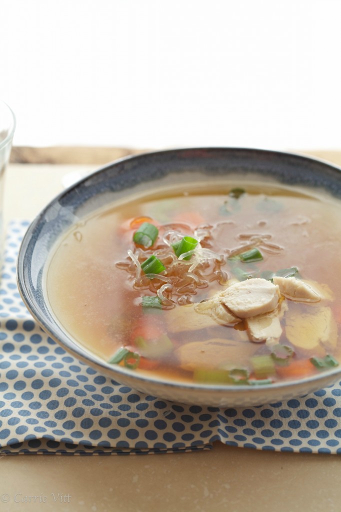 A bowl of chicken noodle soup is comfort and nourishment. Nothing fancy. Just simple, whole ingredients.