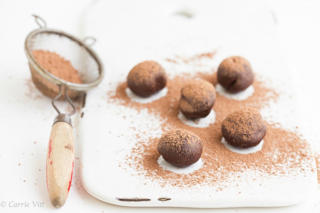 These Paleo chocolate truffles will melt in your mouth! You can add different extracts to them to change the flavor.