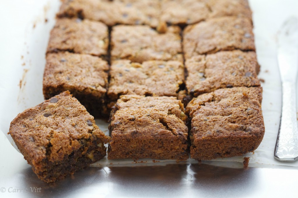 Even people who don't eat grain free will come back for seconds of these chocolate chip walnut blondies!