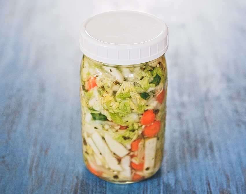 Fermented foods, such as this sauerkraut, are healthy for everyone, but the high concentration of natural probiotics they contain makes them particularly beneficial for people who have issues with their digestion.