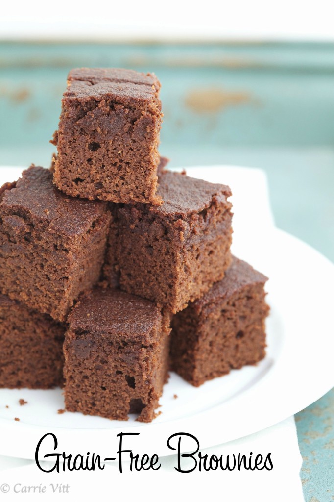 Chocolate Brownies - Coconut flour, cocoa powder, butter or ghee, honey and bittersweet chocolate chips make for a fun, easy-to-make occasional indulgence.