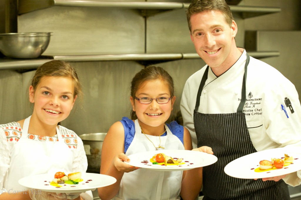 Cooking in the Kitchen with Chef Andrew at Four Seasons Santa