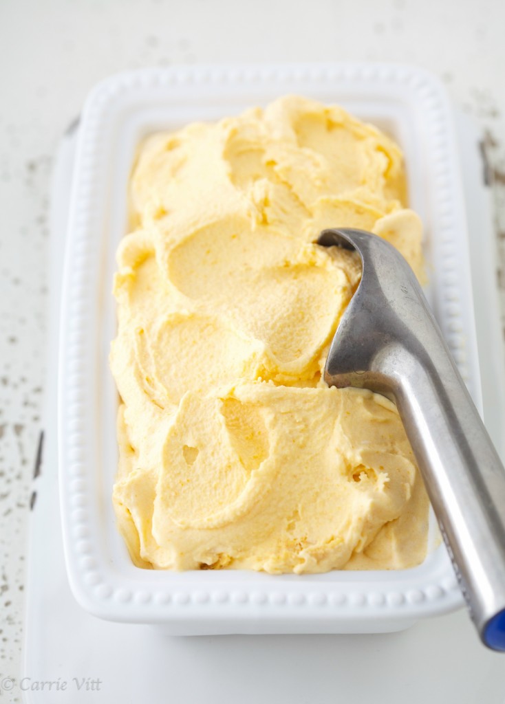 I bought a sack full of apricots and decided it was time to pull out the ice cream maker to make some fresh apricot ice cream. Yum!