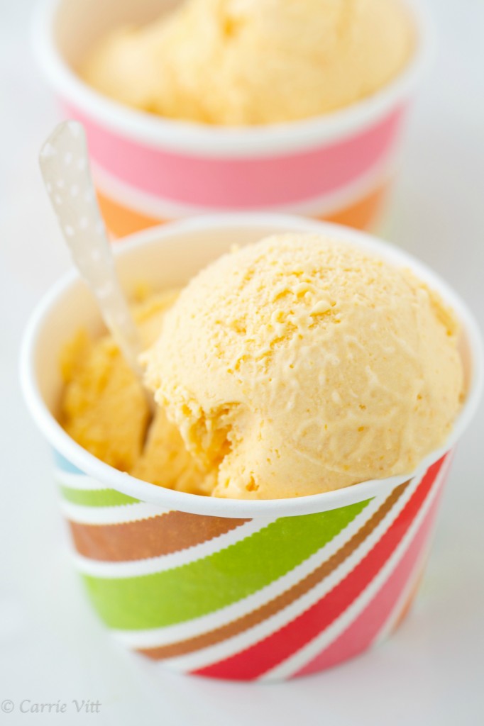 I bought a sack full of apricots and decided it was time to pull out the ice cream maker to make some fresh apricot ice cream. Yum!