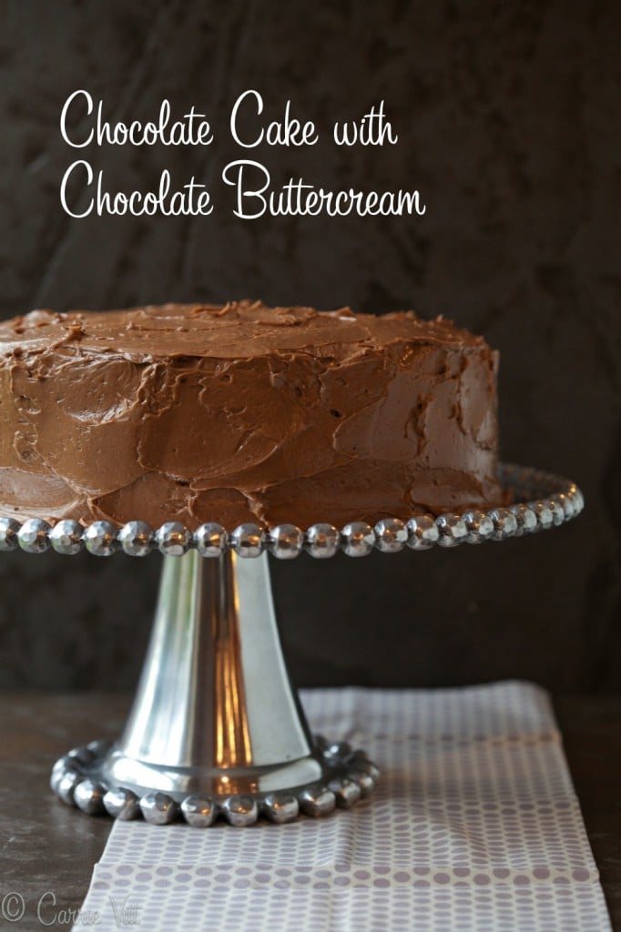 This chocolate cake is so rich and moist it's hard to tell it's grain free. I always frost my cakes with a classic buttercream. You just can’t do much better than a sweet whipped butter frosting with chocolate.