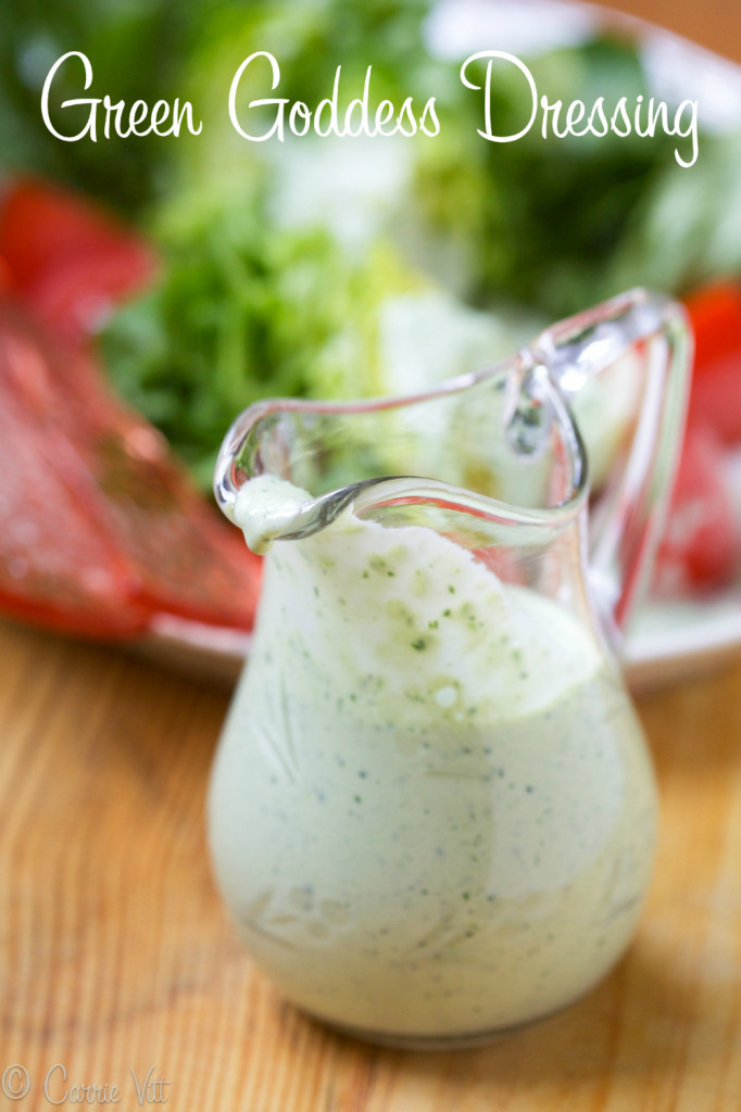 The clean, fresh flavors of Green Goddess dressing make for one of the more perfect condiments. It’s smooth and bright and goes with so many different types of salads!