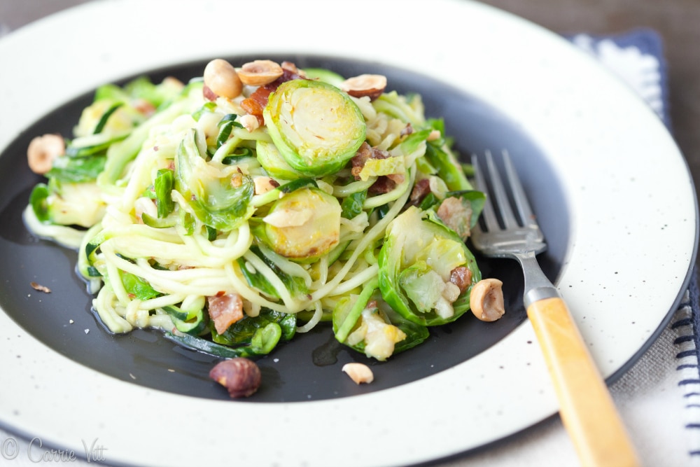 Find out my secret trick to making zoodles taste amazing! Well, besides the bacon, that is.