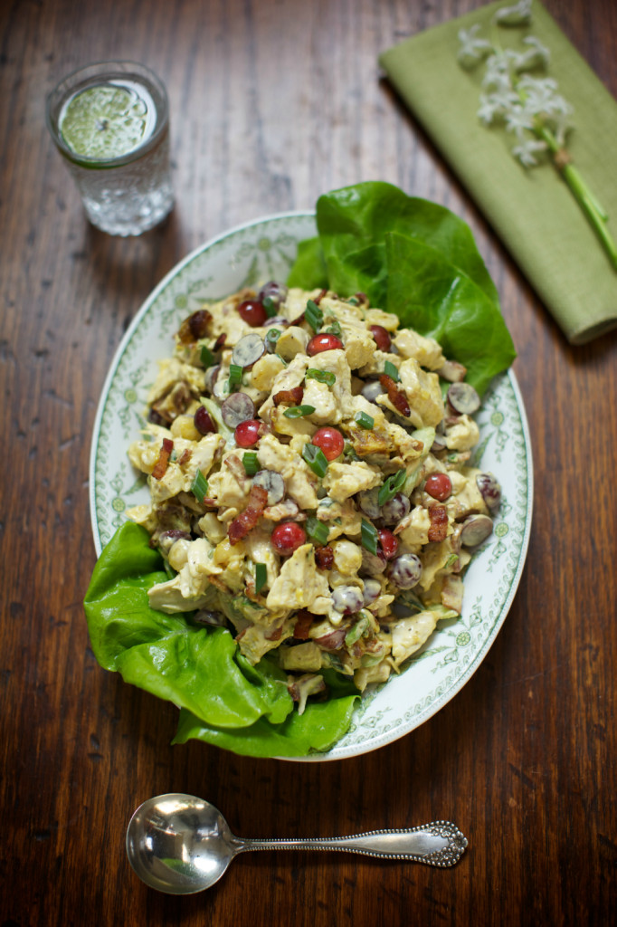 I love this classy chicken salad with dates and walnuts. The combination of fruit, chicken and mayo is dynamite!