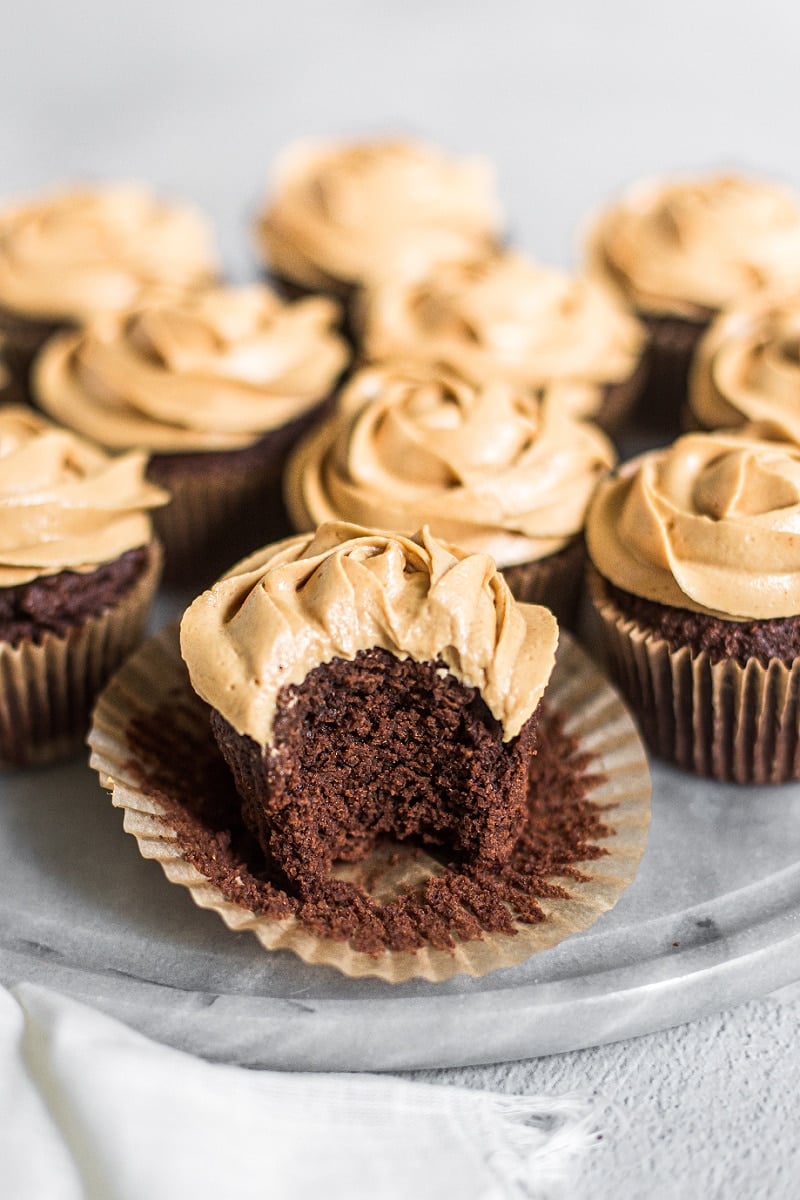 Gluten-Free Chocolate Cupcakes with Peanut Butter Frosting