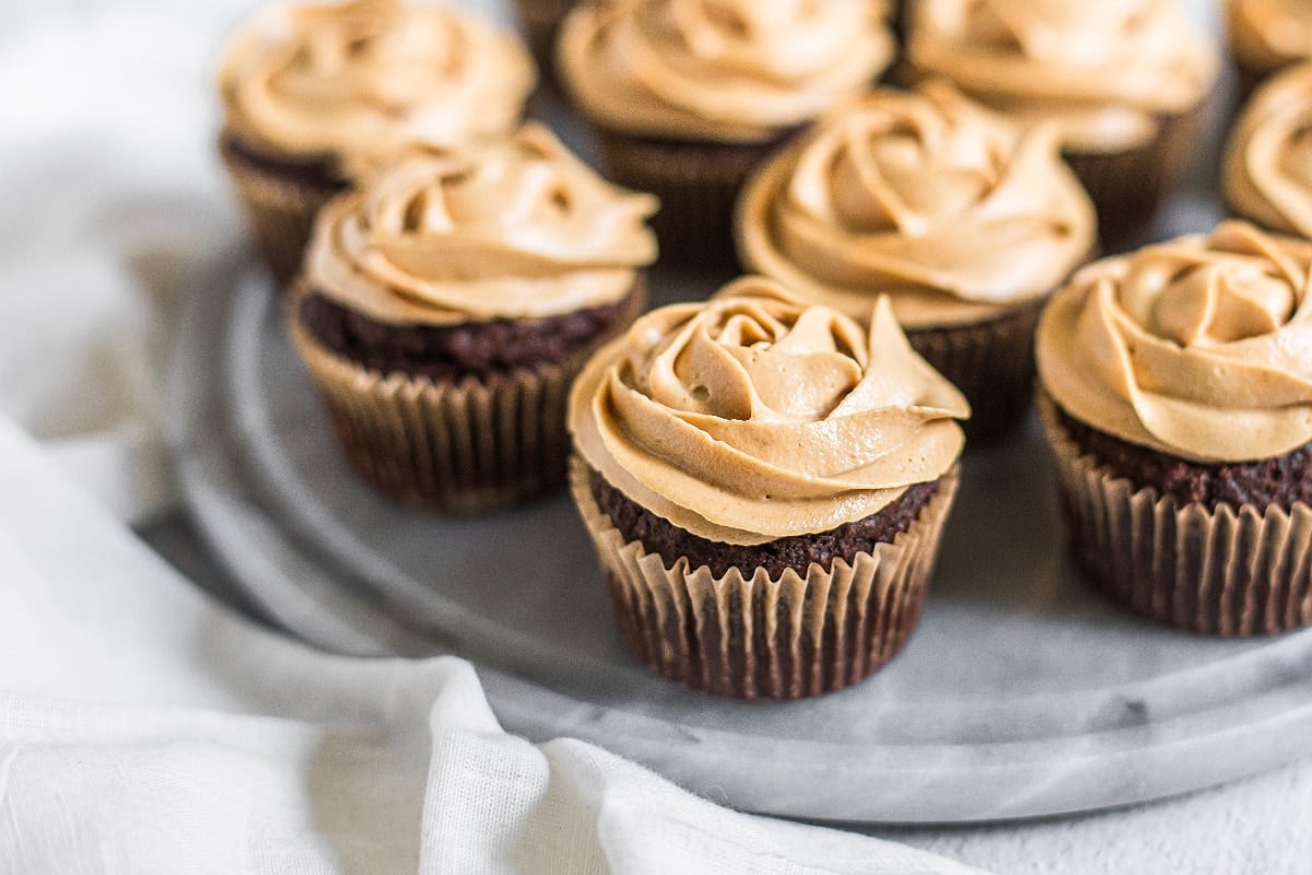 Gluten-Free Chocolate Cupcakes with Peanut Butter Frosting