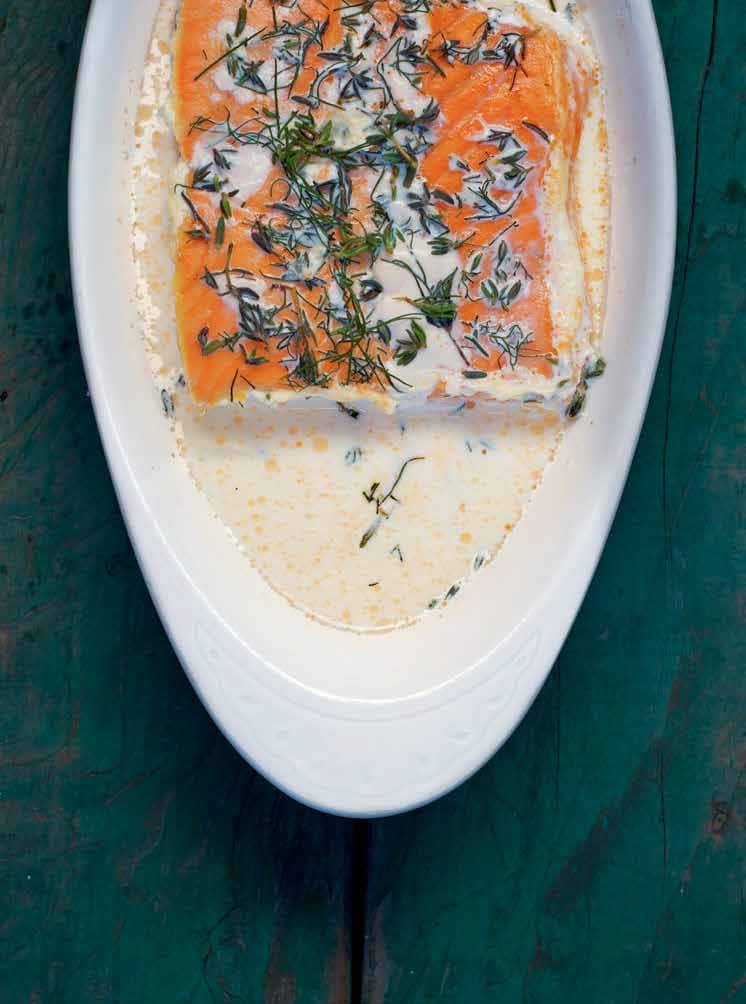 This baked salmon was a huge hit with the family. It only took a few minutes to assemble the dish before putting it in the oven.