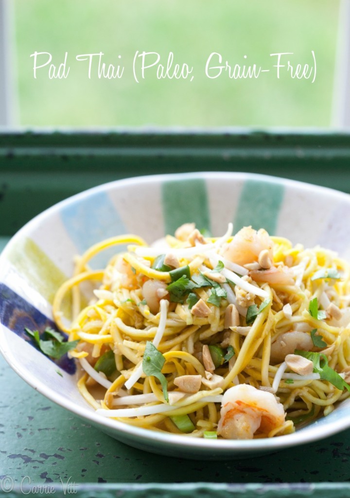 Pad Thai is a classic take-out favorite and is quite easily made at home. Prep the ingredients ahead of time and it only takes 15 minutes to cook on the stove.