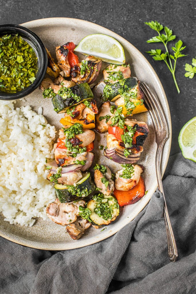 Tequila-Lime Chicken and Vegetable Kabobs (Grain-Free, Paleo)